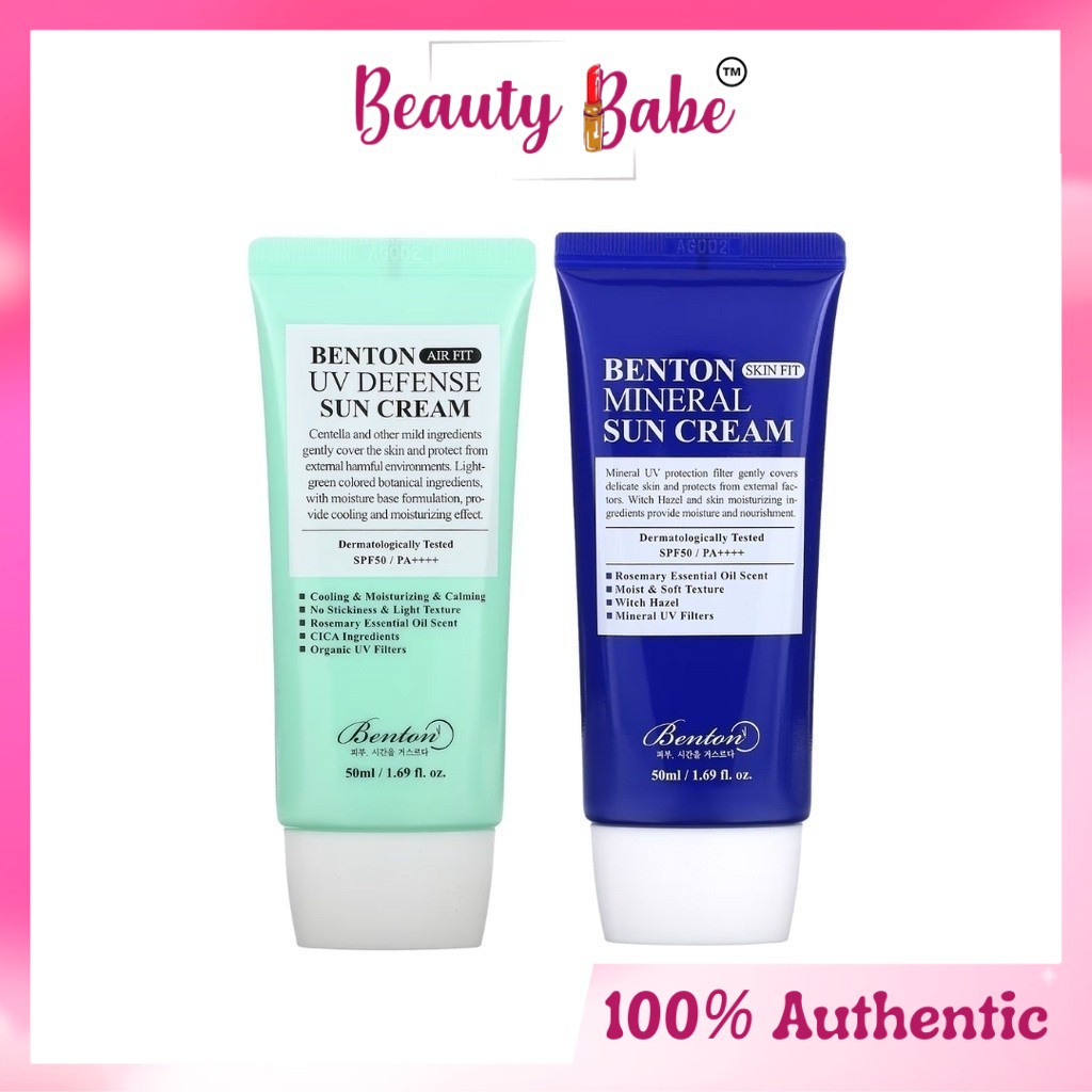 Benton Air Fit UV Defence / Skin Fit Mineral Sun Cream SPF50 / PA++++ 50ml [Beauty Babe]