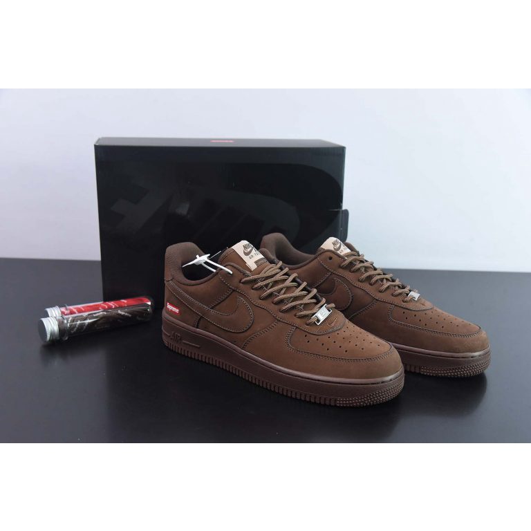 Supreme x Air Force 1 Baroque Brown CU9225-200 Sneaker Shoes