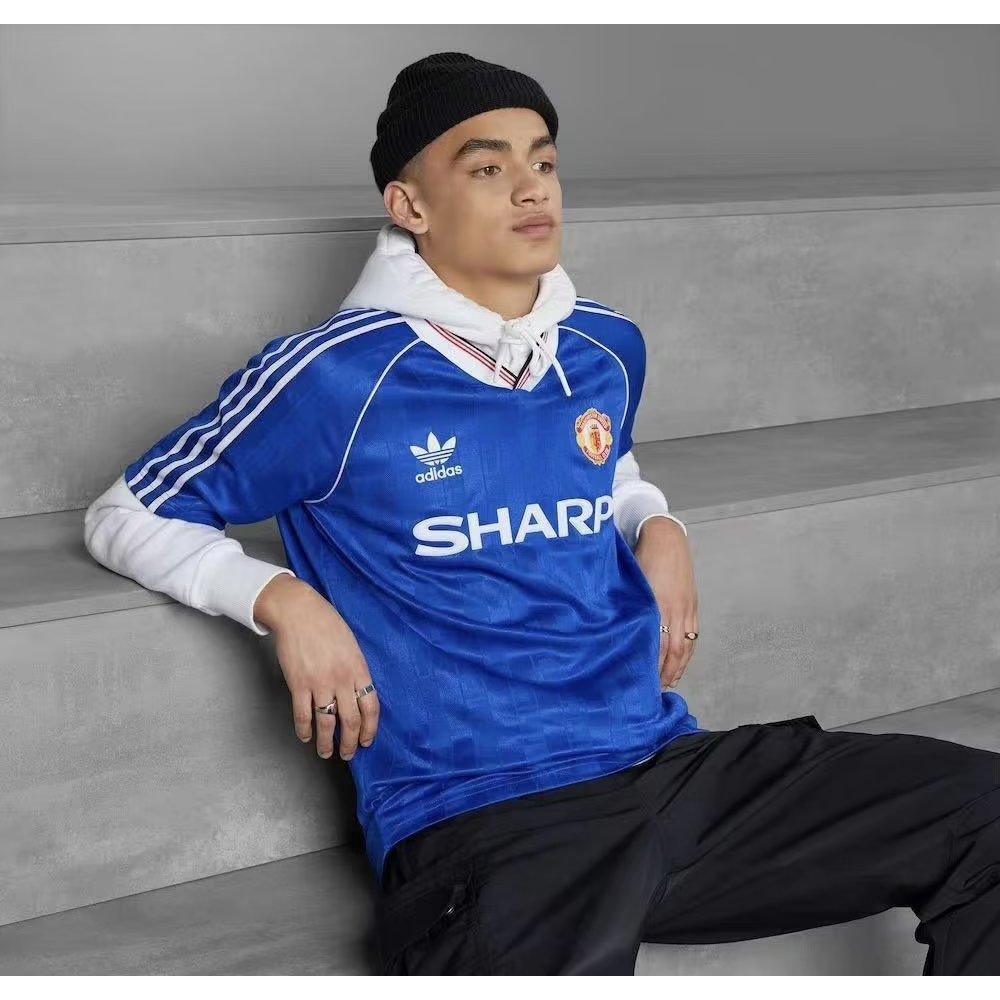 High Quality Manchester United 8890 replica blue Jersey