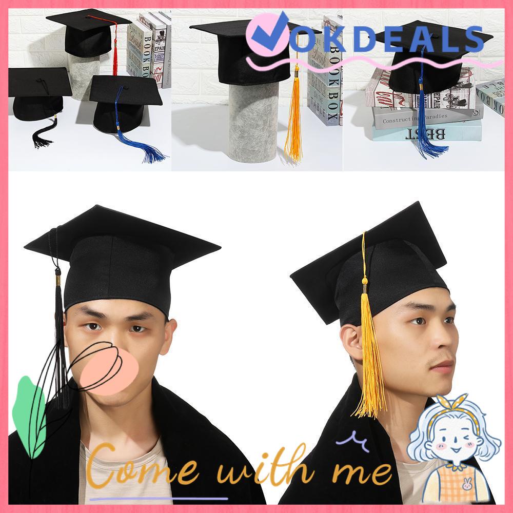 OKDEALS Party Supplies Graduation Hat Graduation Season University Academic Hat Mortarboard Cap High School University Congrats Grad Degree Ceremony Unisex 2024 Happy Graduation