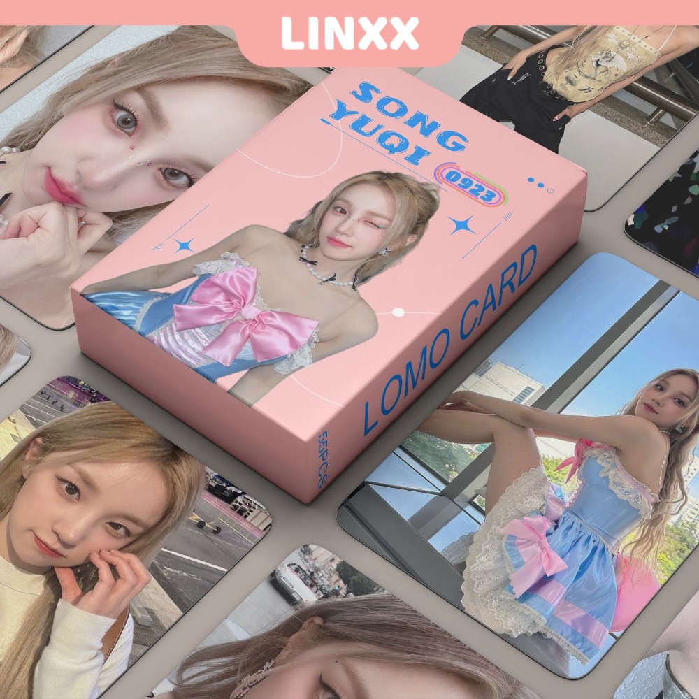 LINXX 55 Pcs (G)I-DLE Song Yuqi Album Lomo Card Kpop Photocards Postcards Series