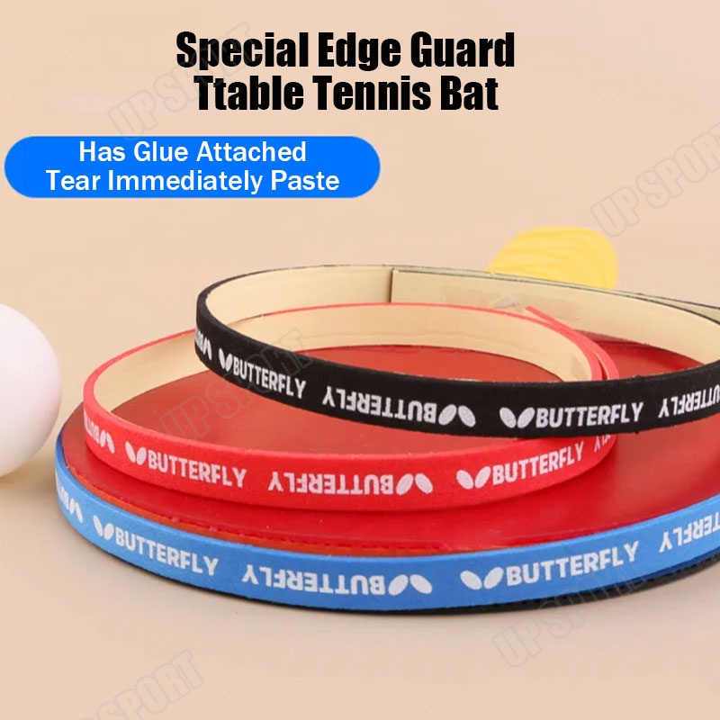 Butterfly Table Tennis Blade Protector Side Tape Anti-collision Strip Sponge Thickened Paddle Rubber Ping Pong Bat Edge Tape Side Guard Equipment Red Black Blue