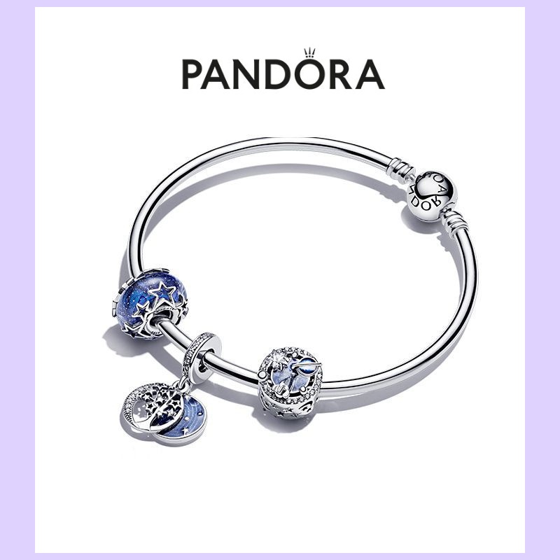 Pandora 925 Silver Star River Surround Bracelet Set Light luxury luxury gift