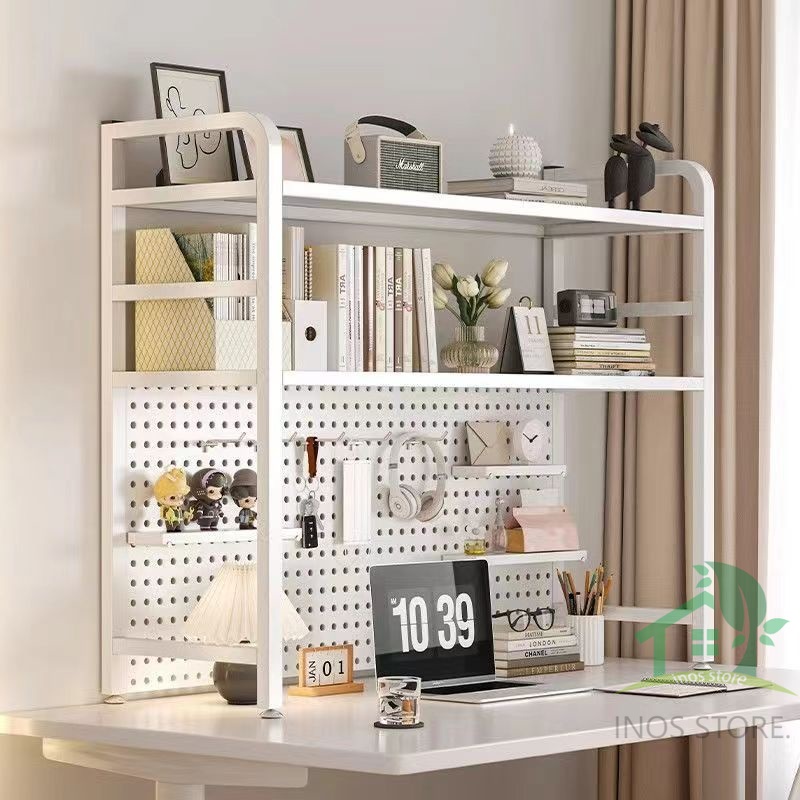 🔥Desktop hole board bookshelf/desk storage shelf/computer desk display shelf/shelf/bookshelf/storage cabinet🔥