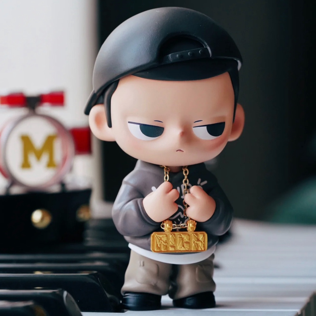 【Genuine】POPMART KUBO RHYTHM MASTER & The Rap Of China Big Figure & Kubo Knock Out Hanging Card Doll Ornament Gift