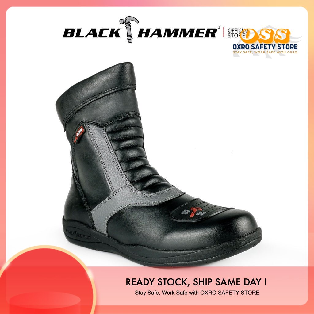 Black Hammer Men Motor Boot Mid Cut BHB-6012