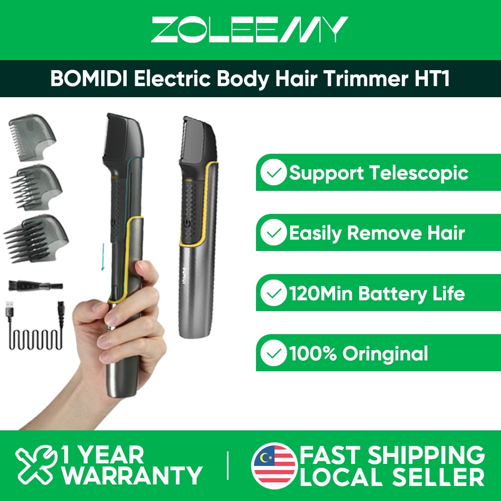 BOMIDI Multifunctional Shaver Body Hair Trimmer HT1 for Men Women Personal Groomer Pubic Hair Personal Trimmer Back Shav