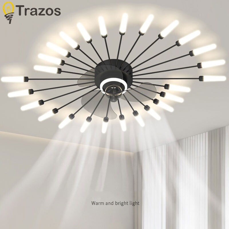 TRAZOS Hot sale fireworks led Ceiling Lights Chandelier For Living Room Bedroom Home chandelier Modern Led Ceiling Fan Chandelier Lamp Lighting