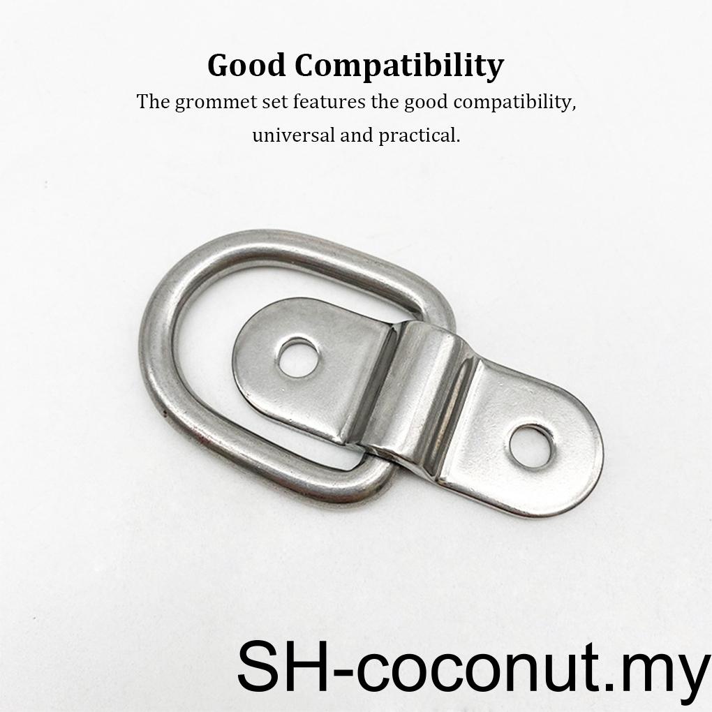 【Coco】D Ring Tie Downs Corrosion Resistance Lashing Rings Easy Installation Cargo Hook Trailers Boats Motorcycles Vehicles Warehouses