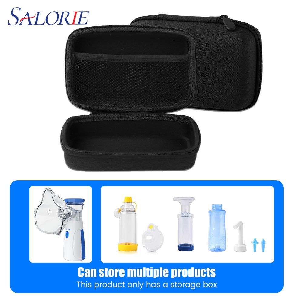 Salorie Asthma Inhaler Case Hard EVA Dedicated Case for Nebulizer Handheld Portable Inhaler(Case only)