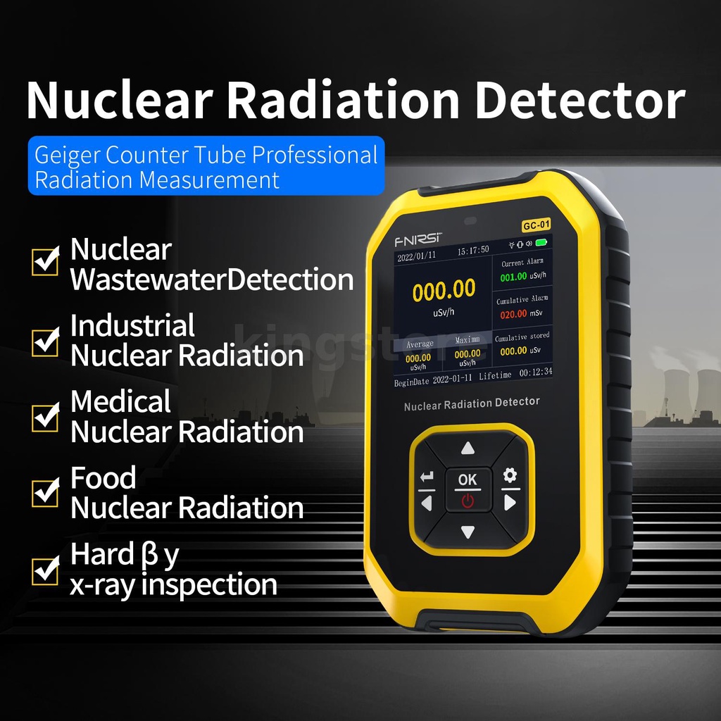 FNIRSI-GC01 Geiger Counter Nuclear Radiation Tester Professional Marble Radiation Ionization Dose