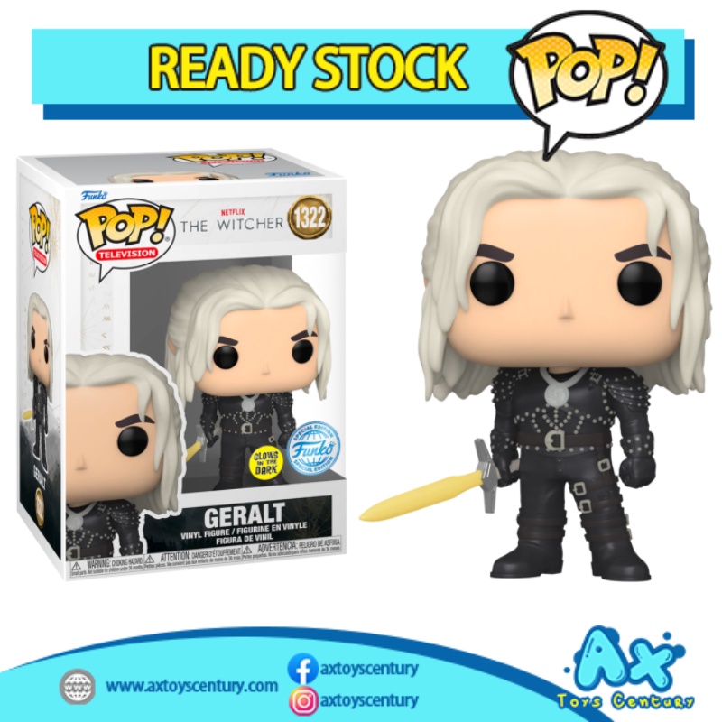 Funko Pop! The Witcher S2- Geralt with Sword #1322 GITD