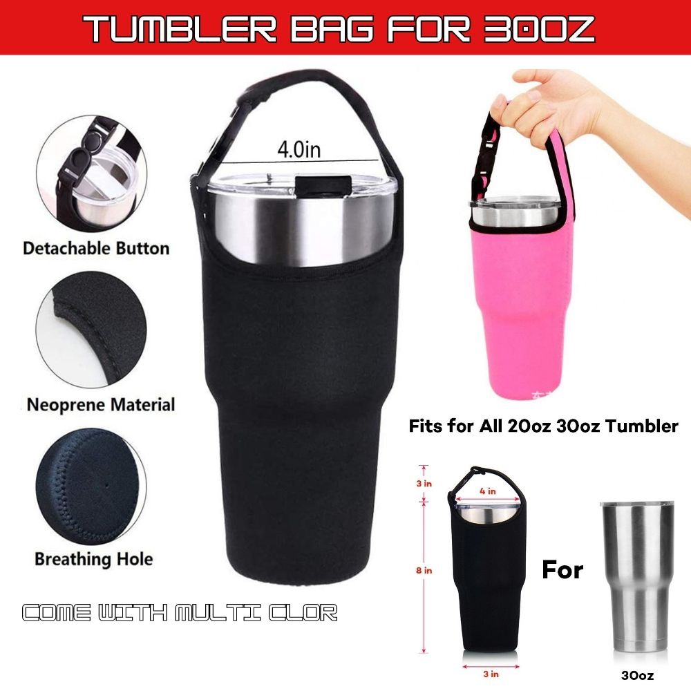 Tyeso Accessories Holder Tumbler Bag Insulate Cup Mug Hanger Bottle Beg Protector Sleeve for 600ML 890ML 20oz 30oz Portable Tote Bag Carrier Cup Sleeve Water Bottle Bag Holder Beve