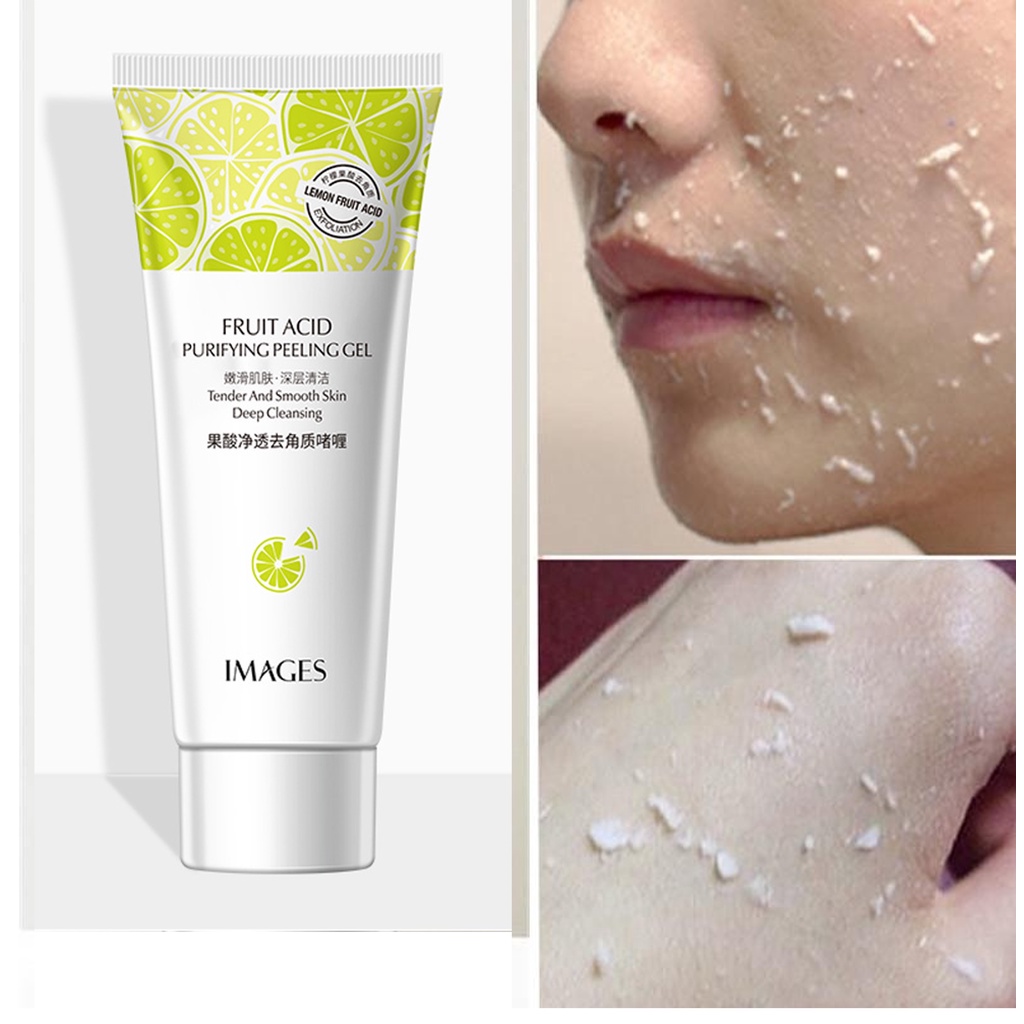 IMAGES Fruit Acid Purifying Peeling Gel Exfoliating Facial Scrub / Gel Gosok Muka Pengelupasan Kulit Mati Pencuci Muka