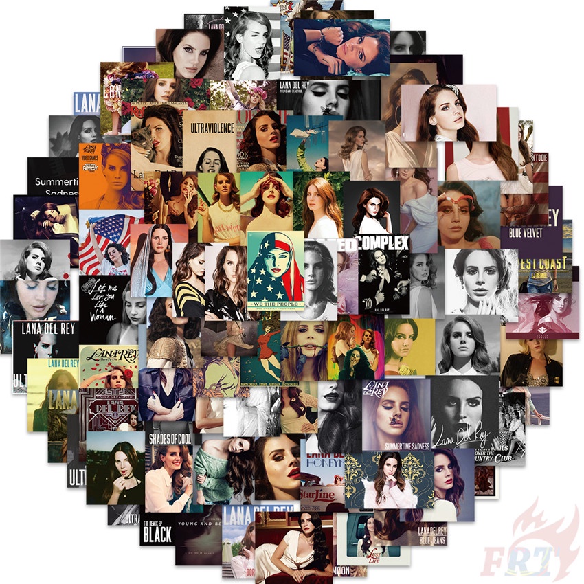 100Pcs/Set ❉ Lana Del Rey .♬ Music Album Cover Mixed Stickers ❉ DIY Waterproof Fashion Doodle Decals Stickers