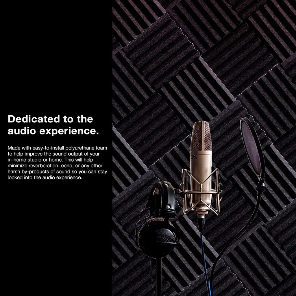 Durable Versatile Acoustic Foam Wall Sponge Sound Proof Studio KTV Home Theater Wedges Design 7-Color Premium - Image 3