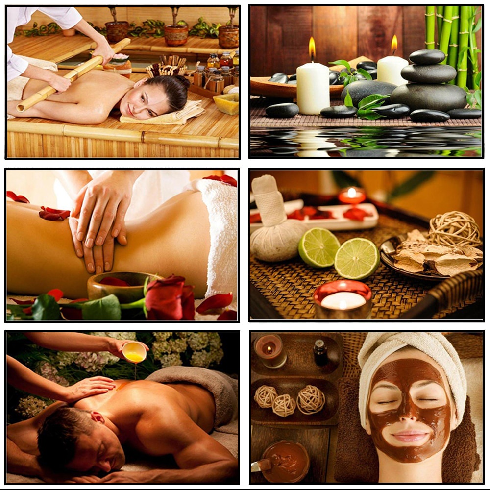 Health SPA Poster Massage Beauty Facial Thai Salon Body Luxury Art Print Pictures Club Home Aesthetic Wall Canvas Painting Decor