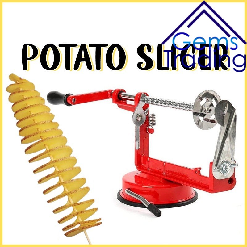 Manual Twisted Potato Spring Spiral Potato Slicer Stainless Steel French Fry Rotary Cutter Multifunctional Machine