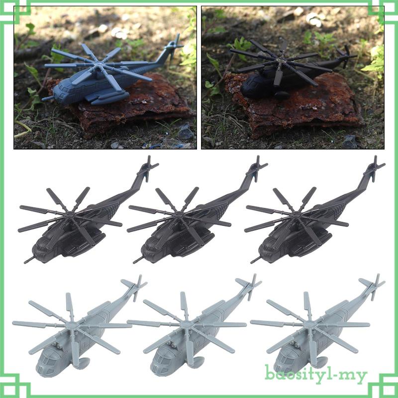 [BaositybfMY] 6x Simulation Aircraft Model Action Figures Accs Small Collection Helicopter