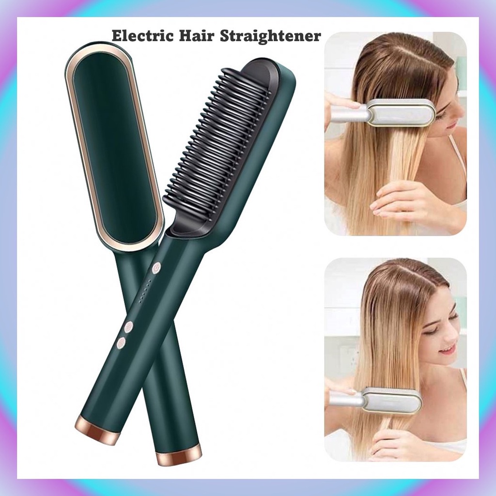 Heating Hair Straightener Comb Straightening Styling Tool Beauty Hair Care Heating Hair Straightener 直发梳 懒人烫发神器