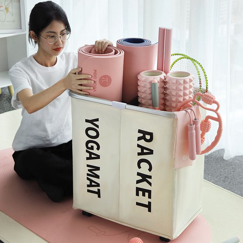 Fast Shipping Put Yoga Mat Storage Household Equipment Placement Rack Sporting Goods Badminton Racket Tidy-Up Bucket Sports Basket Large