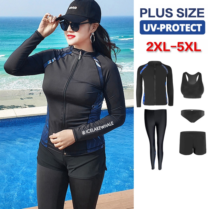 plus size swimming suit woman swimsuit woman attire Beachwear swimwear women long sleeve wetsuit Beach Surf Suit baju mandi perempuan baju renang muslimah wanita dewasa berenang