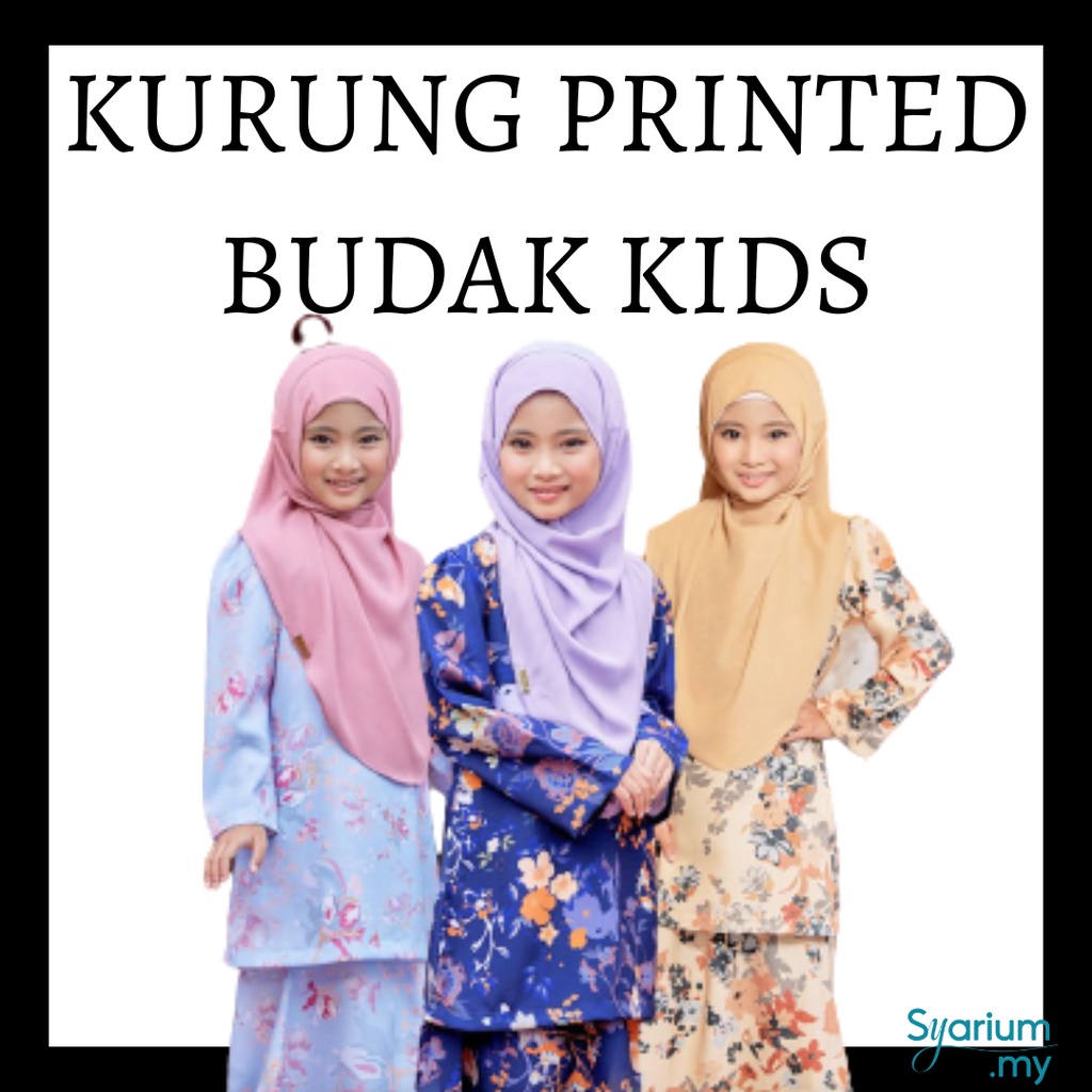 BAJU KURUNG BUDAK Baju Kurung Modern Lace Printed Kids | Corak | [ HIJABS BY HANAMI ]