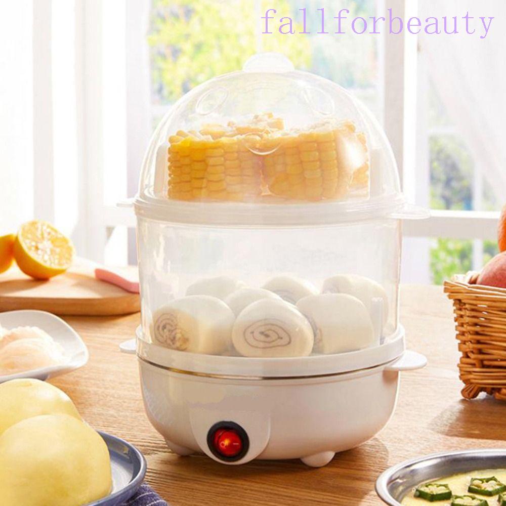 FALLFORBEAUTY Electric Egg Cooker Rapid Multi Function Kitchen Food Steamer Poacher Corn Milk Egg Steamer