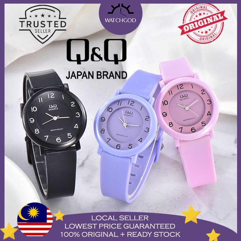 [WATCHGOD PROMO] Q&Q Japan Classic QQ Silicone Simple Fashion Women Ladies Kids Watch Jam Tangan Wanita Perempuan