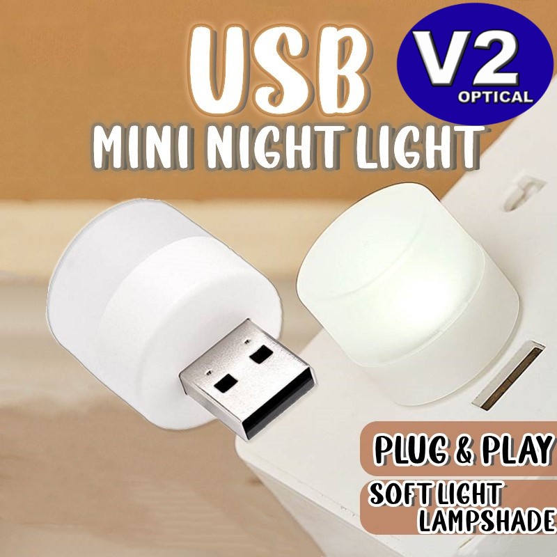 Portable Mini USB Soft Night Light LED Bright Small Bulb Desk Reading Lamp Eye Protection Mobile Power Charging Head