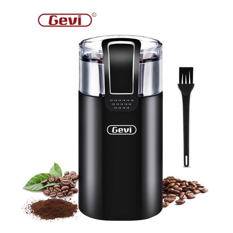 Gevi Electric Coffee Grinder Mini Electric Nuts Spices Flour Coffee Bean grinder 150W Black