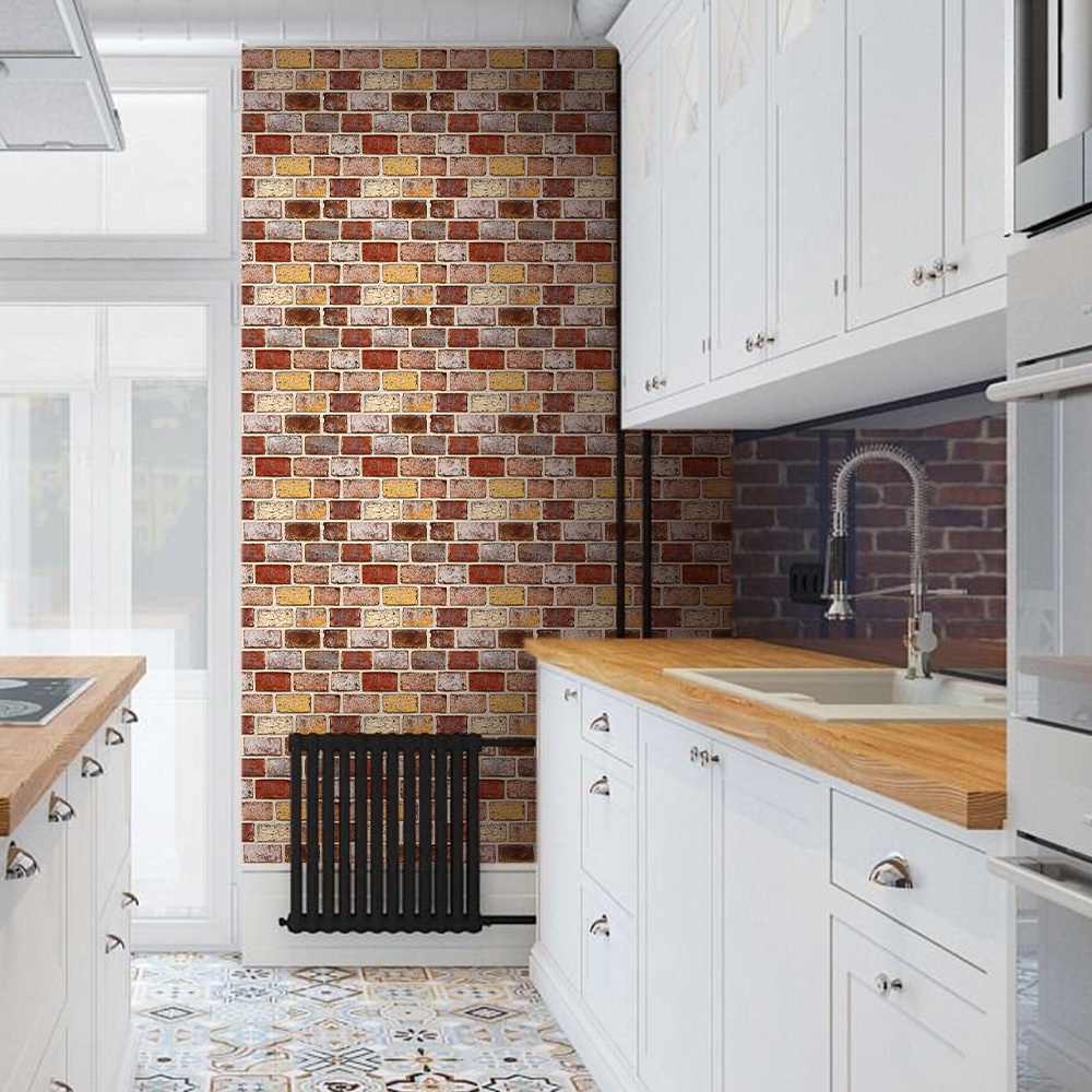 Premium Reliable 10Pcs 3D Brick Wall Sticker Self Adhesive Panel Wallpaper DIY Living Room Bedroom Kitc Have Must - Image 4