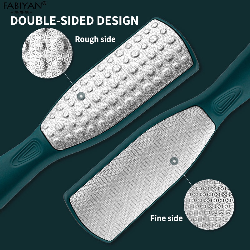 Premium Essential Professional Double-sided Foot File Stainless Steel remove dead skin calluses heel FABIYAN - Image 2