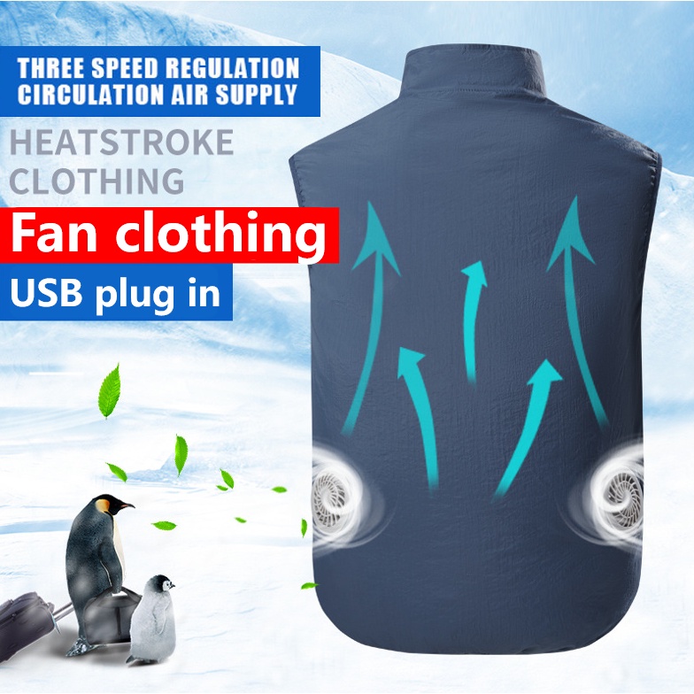 Best Outdoor Camping Summer Fashion Fan Jacket Sunscreen Breathable Cooling Vest Sun-proof USB Air Conditioning Clothing