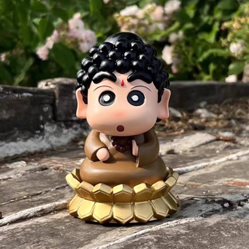 YB Crayon Shin-chan Cosplay Sakyamuni Action Figure Q Version Model Dolls Gift For Kids Car Decor Ornament Toys