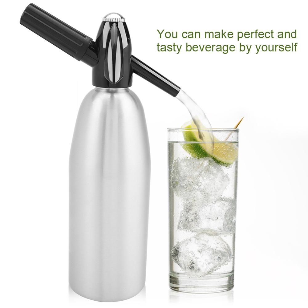Have Versatile Portable 1L Soda Maker Cold Drink Carbonated Bubble Water Machine DIY Cocktail CO2 Siphon Essential Must