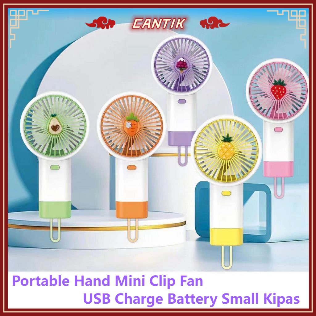 Portable Hand Table Mini Clip Fan USB Charge Battery Desk Cooling Small Kipas Cute Portable Mini Fan Summer Coole