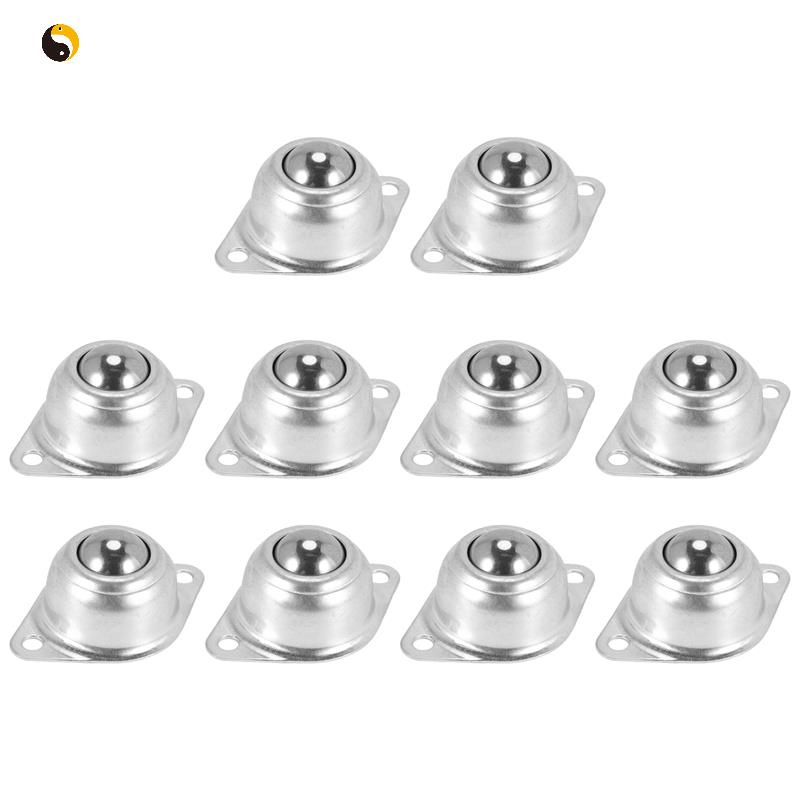 10Pcs 3CM Dia Carbon Steel CY-15A Ball Transfer Unit Ball Bearing Conveyor Roller Ball Transmission Tool