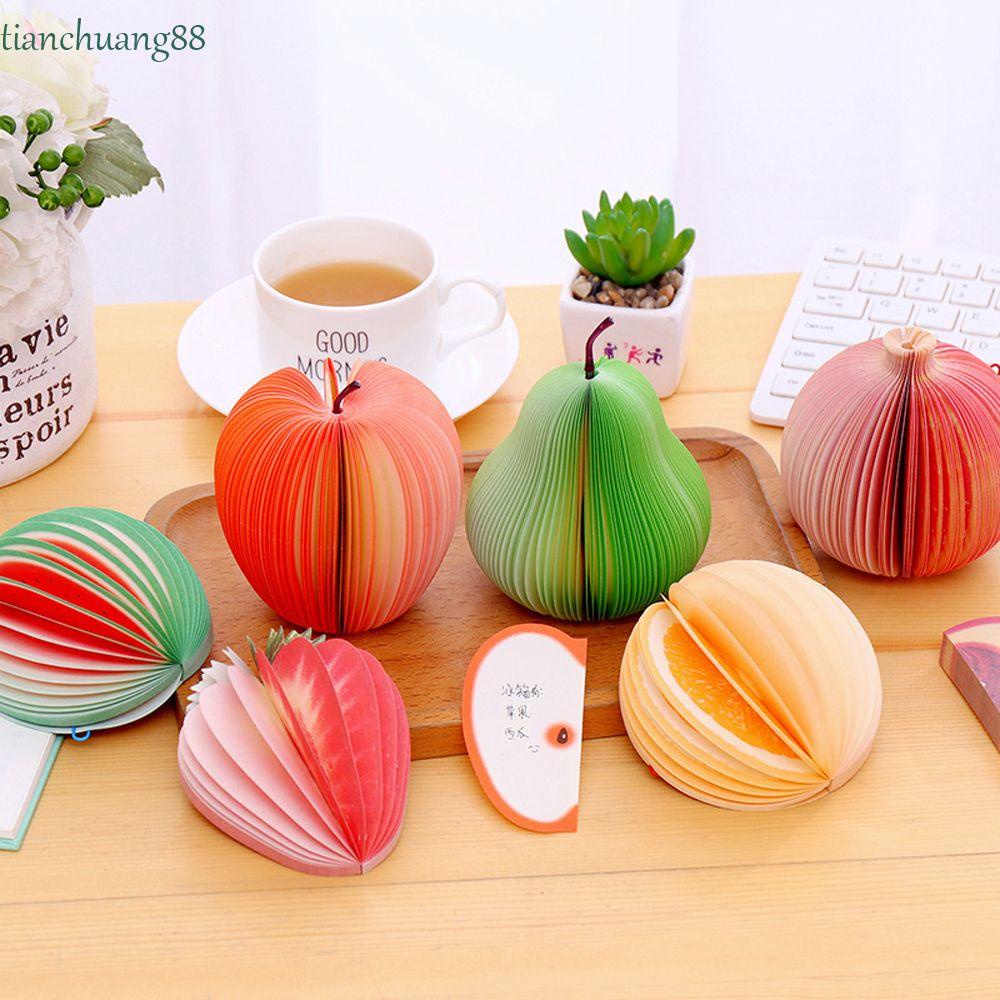 TIANCHUANG Sticky Notes Bookmark Creative DIY Decoration DIY Fruit Vegetables Cartoon Message Sticker Stationery Planner Stickers