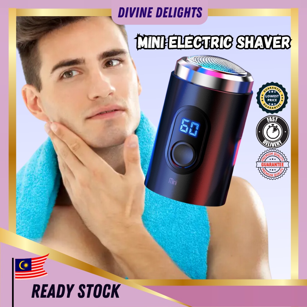 Mini Men Electric Shaver Portable Rechargable Dry And Wet Use Mini Shaver Digital Display Travel Size Washable Blade 剃须刀