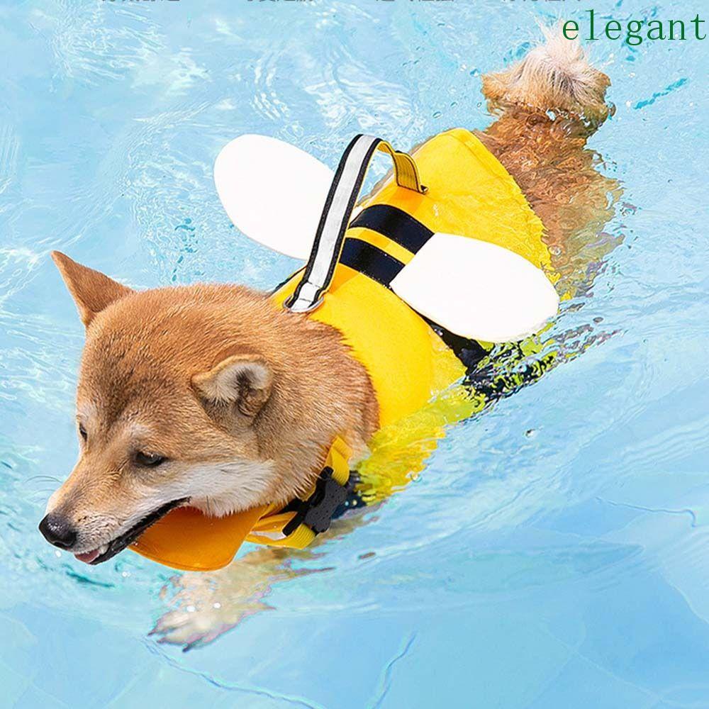 ELEGANT Dog Life Jacket Cute Safety Float Reflective In Pool Beach Lake For All Pet Dogs Dog Swimming Suit