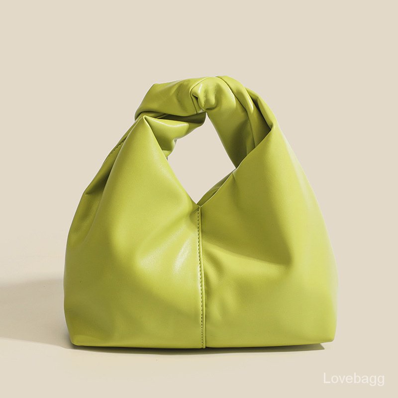 【Ready stock】2023 Summer New Style Korean Version Dumpling Bag Smooth Leather Pleated Design Cloud Bag Handbag POIS