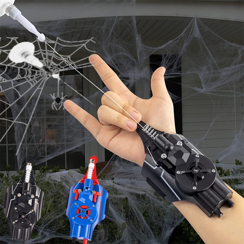 Glow In The Dark Spider-Man Glove Web Shooter Dart Blaster Launcher Toys Spiderman Cosplay Costume Props Kids Toy