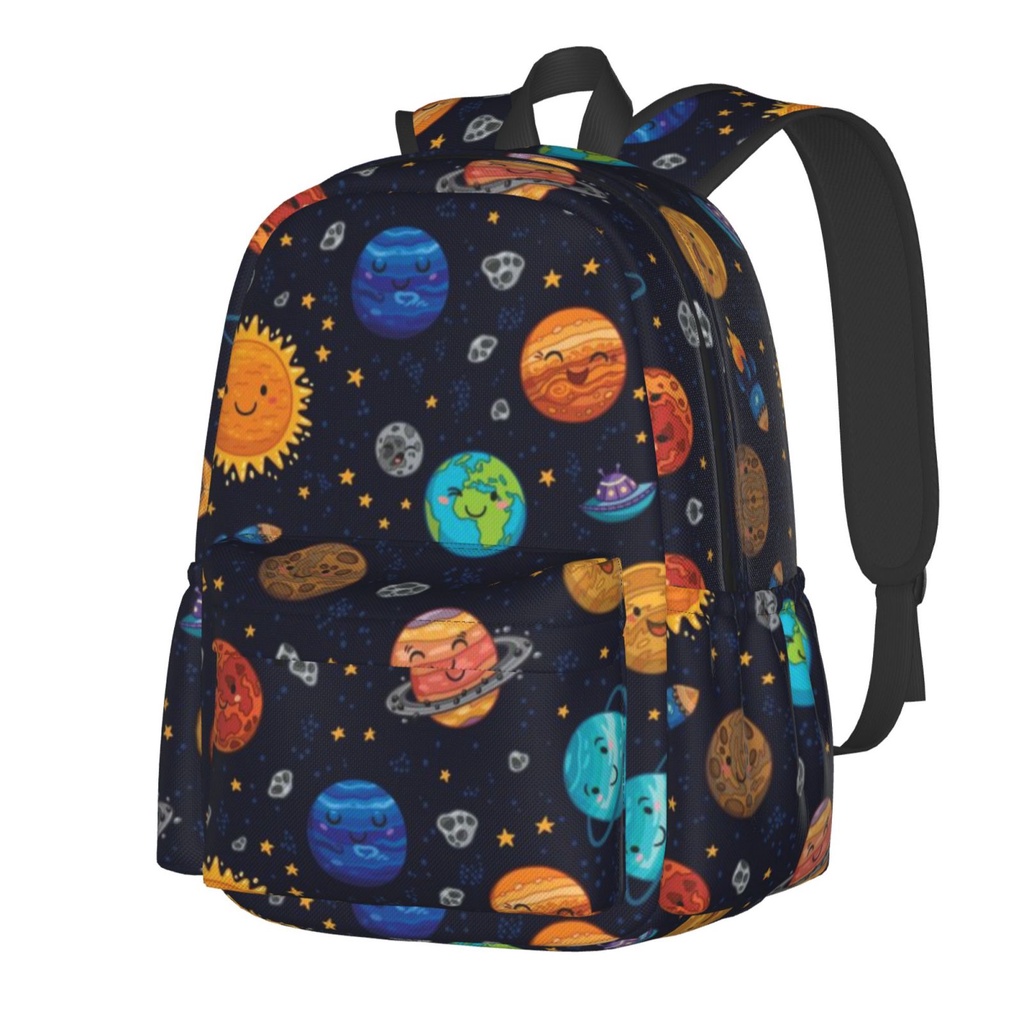 Solar System Planet Backpack Fashion Schoolbag Simple Women and Men Schoolbag College Students Backpack