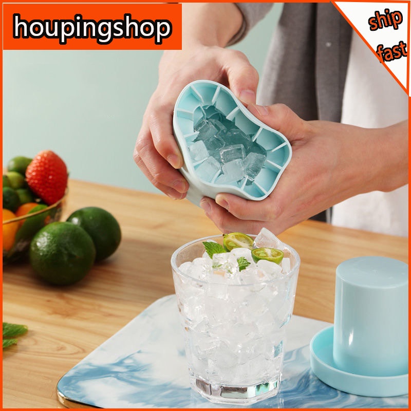 Magic Ice Cube Maker Food Grade Silicone Rubber Molds Tray Frozen Storage Saving Ice Bucket Cooler Holders