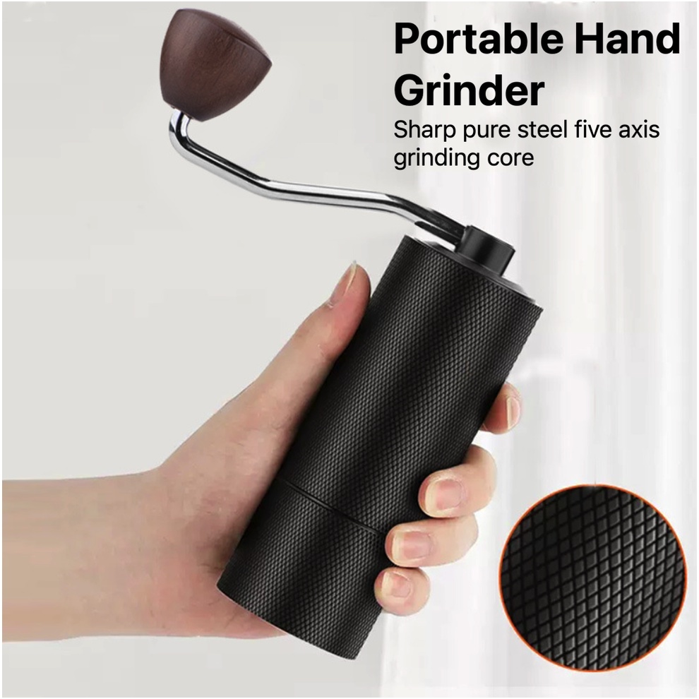 Manual Coffee Grinder CNC Grinding Core Burr Inside Portable Hand Grinder Adjustable Coffee Bean Grinder Mini Milling