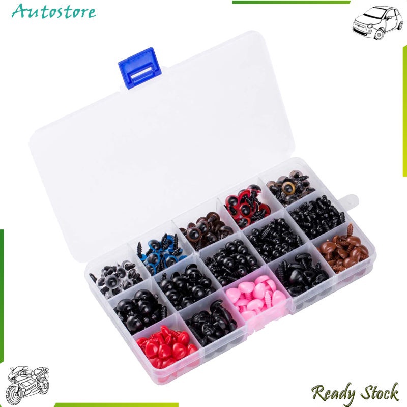 24 hours to deliver products [Autostore] 752 pieces/Box 6-12 Mm plastic eyes and nose safety for Amigurumi DIY Making toys PPNB