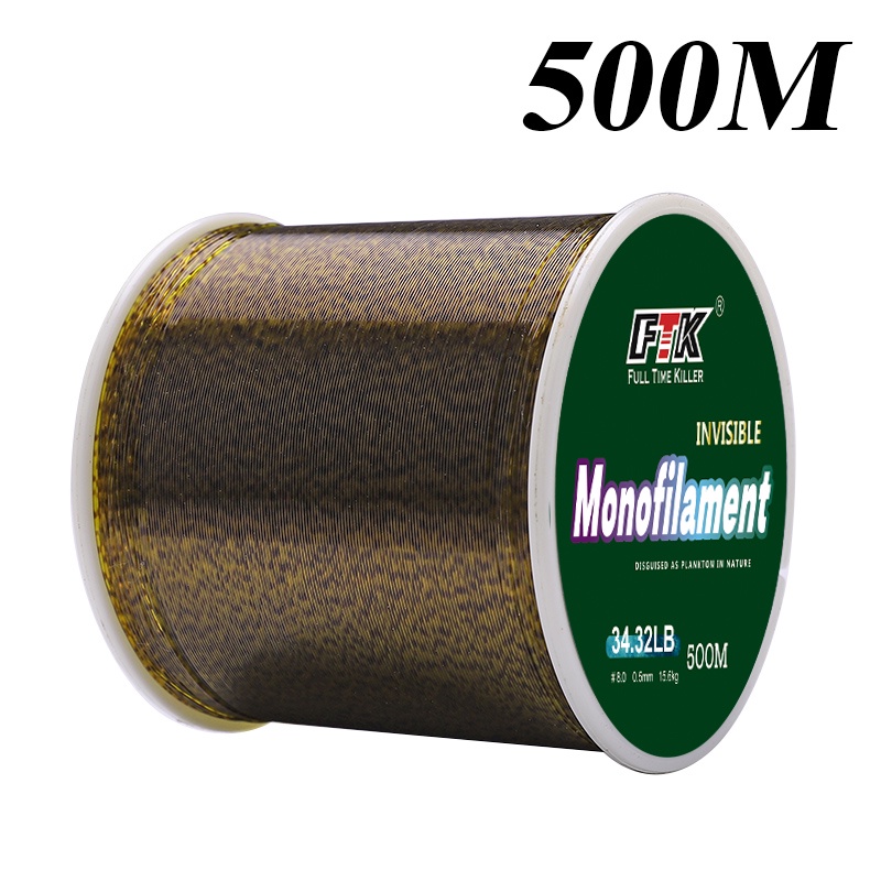 FTK 100m/300m/500m Nylon Fishing Line Spotted Monofilament Thread Fishing Lure Line Gold Color