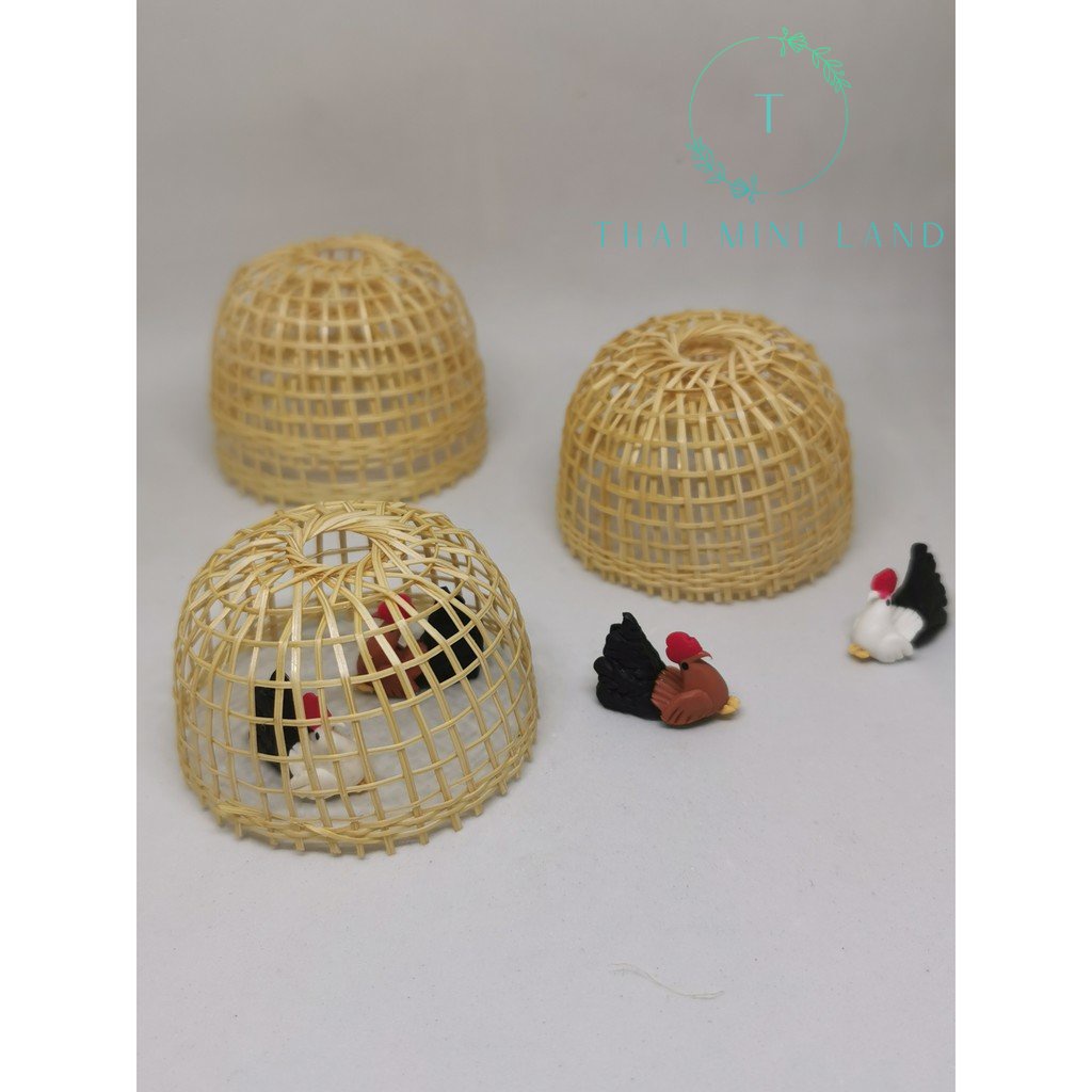 Mini Chicken Coop Wooden Weaving Empty Not Including Miniature Items Decorations