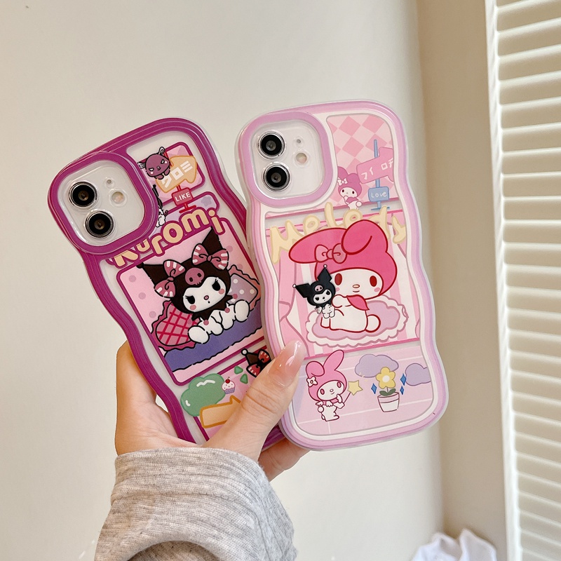 Luxury Kuromi Casing OPPO A37 A37f A37fw A37m A39 A59 A79 A71 F1S F9 Pro F11 Pro F7 Lens Protection melody Phone Case Cute Explosive Big Wave Protective Cover